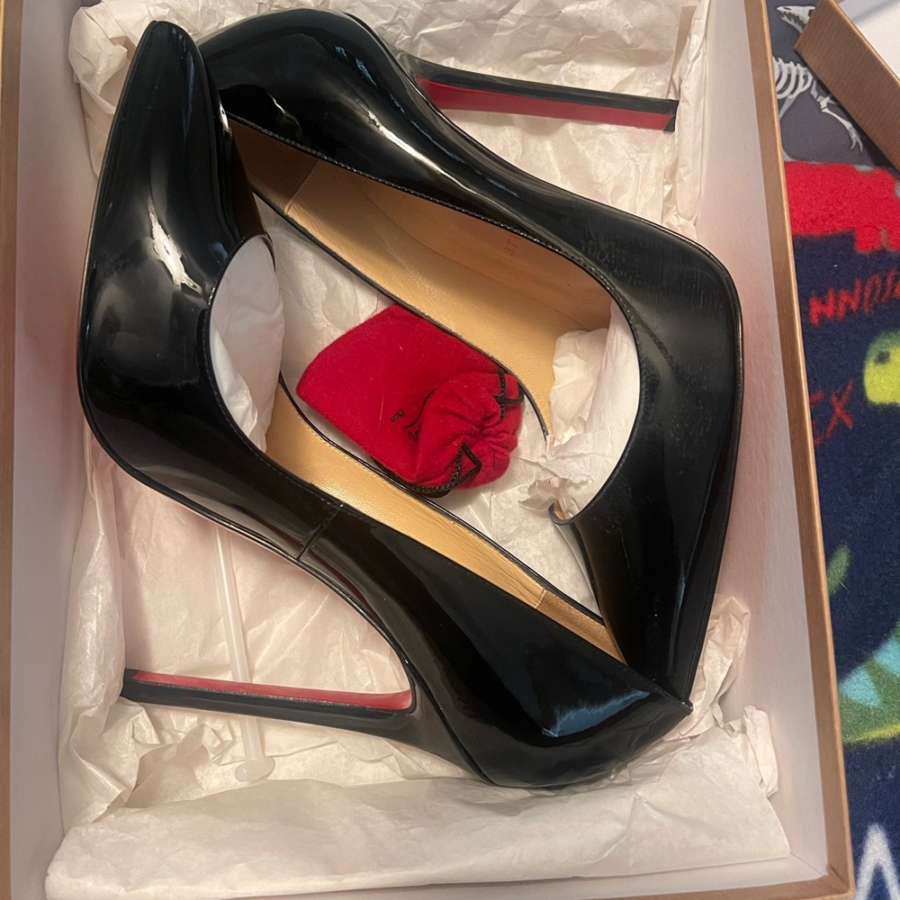 Christian Louboutin Black Patent Heels